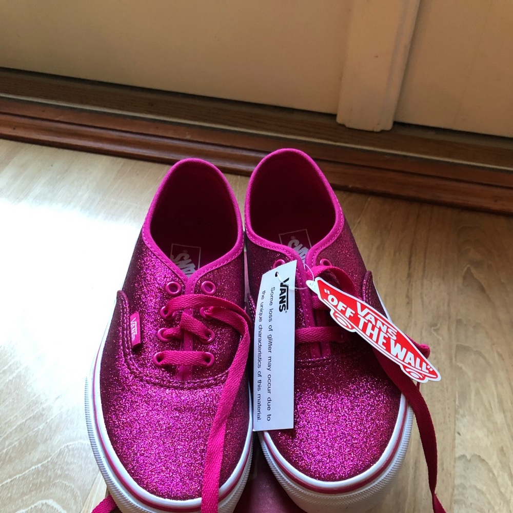 Vans Authentic glitter rosy girls size 3 shoes - Picture 6 of 6